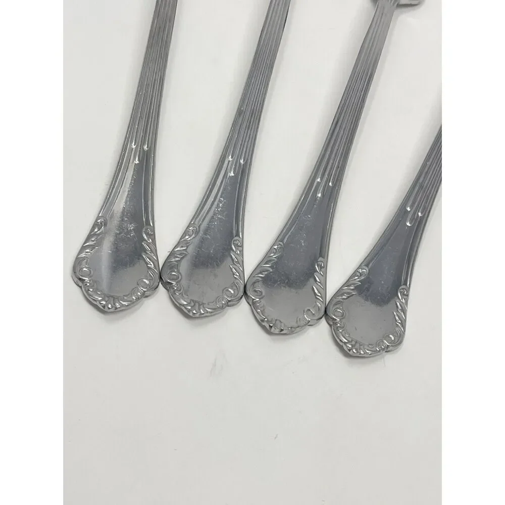 Reed & Barton VAUXHALL Stainless Glossy Set of 4 Dinner Place Forks 7.75